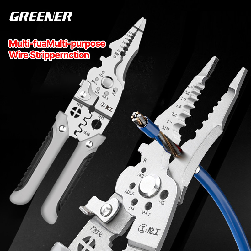Automatic Wire Stripper Cutter - GREENER Zelfinstellende Draadstripper Krimptang Kniptang CR-V