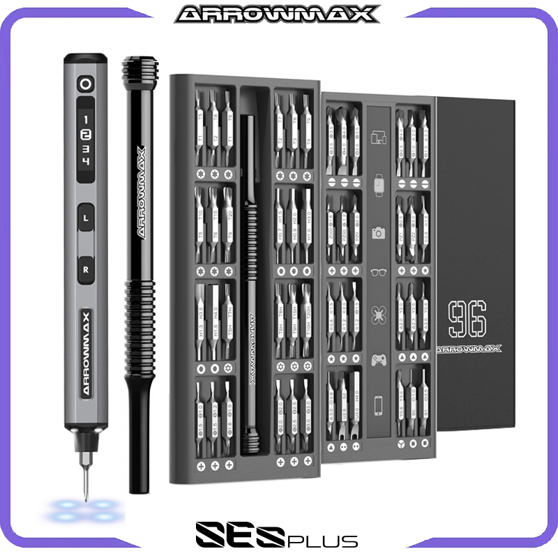 Electric Screwdriver Rechargeable Usb - ARROWMAX Precisie elektrische schroevendraaierset met 4