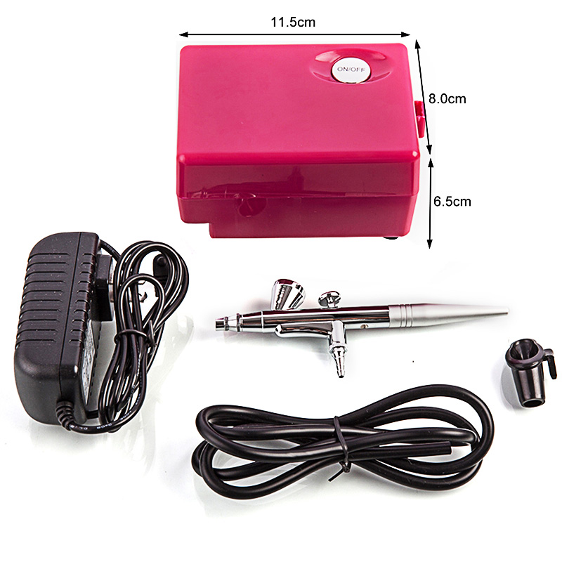 Airbrush Kit With Mini Compressor - Draagbare BT16 spuitmachine make-up voor gebak