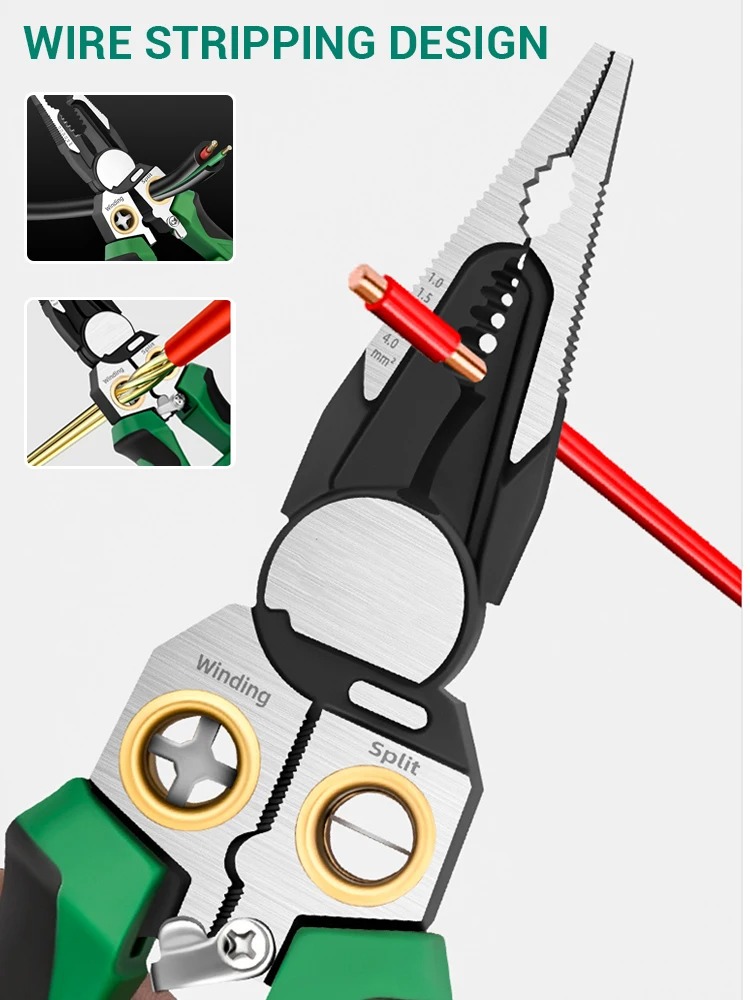8-in-1 spanningstester en draa - Automatic Wire Stripper Cutter recensie en prijs