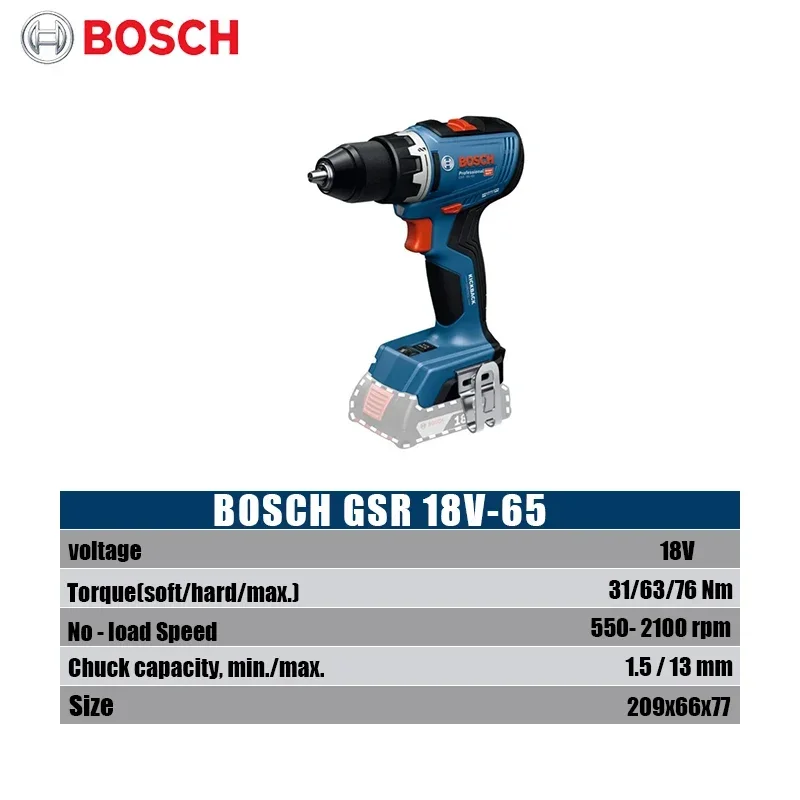 Bosch GSR 18V-65 Borstelloze a - Brushless Cordless Electric Drill 18V recensie en prijs