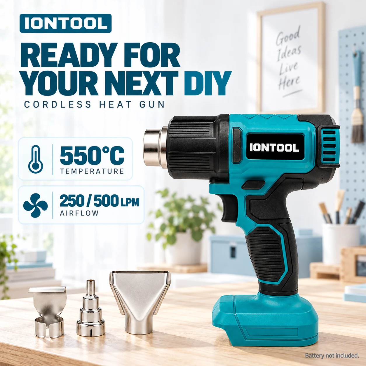 IONTOOL 550 ℃   Compacte, duur - Cordless Heat Gun For Shrink Tubing recensie en prijs