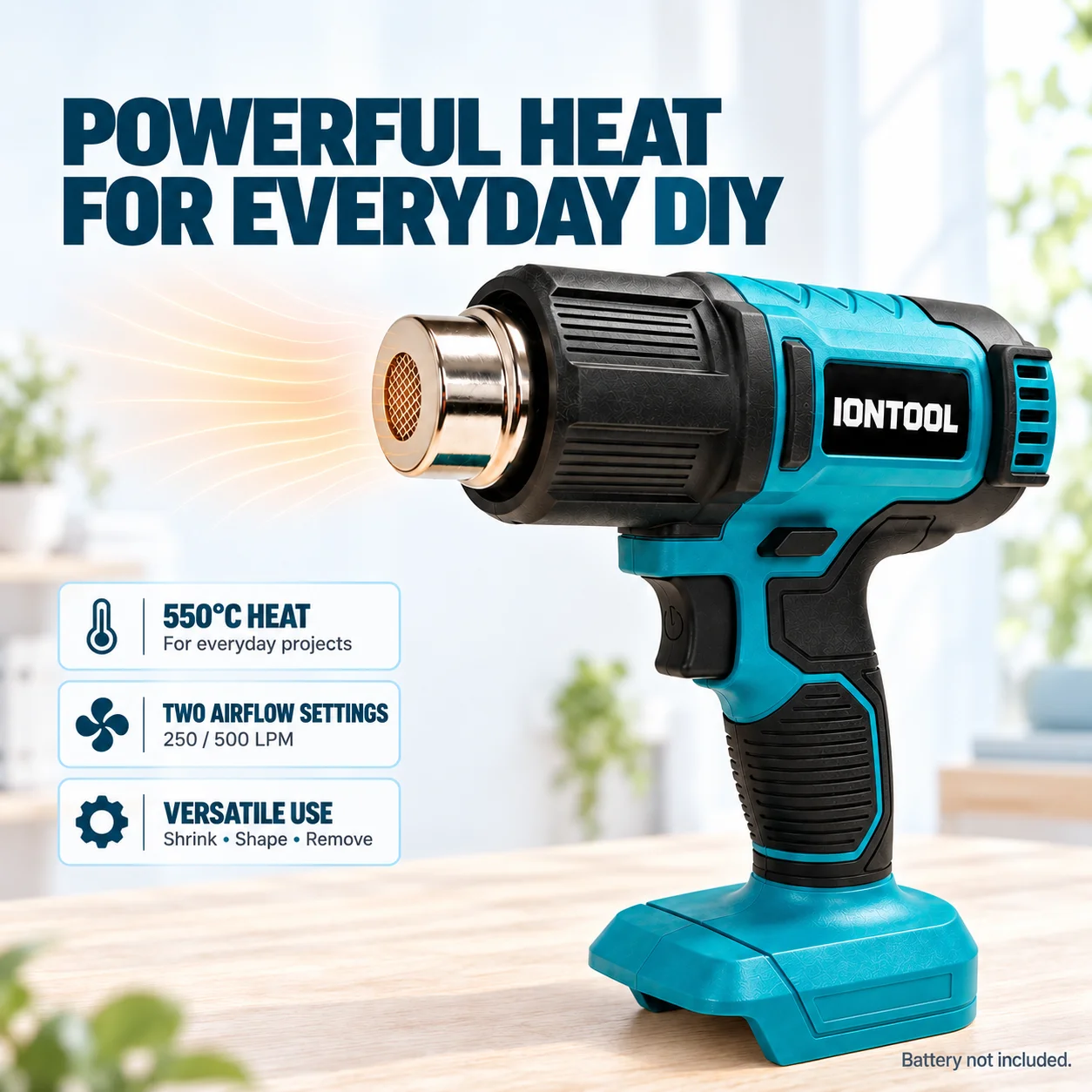 IONTOOL 550 ℃   Compacte, duur - Cordless Heat Gun For Shrink Tubing recensie en prijs