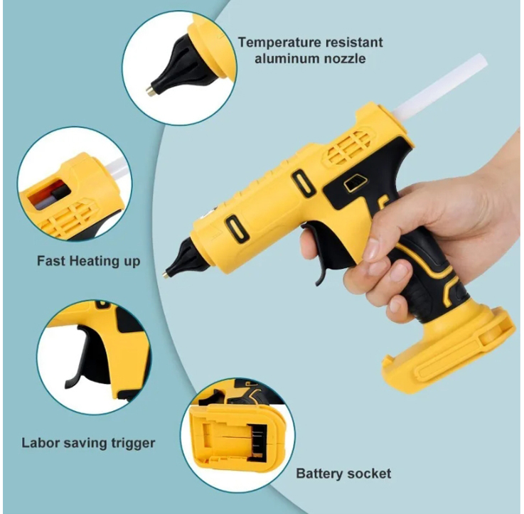 Draadloos elektrisch handbedie - Hot Melt Glue Gun Cordless recensie en prijs