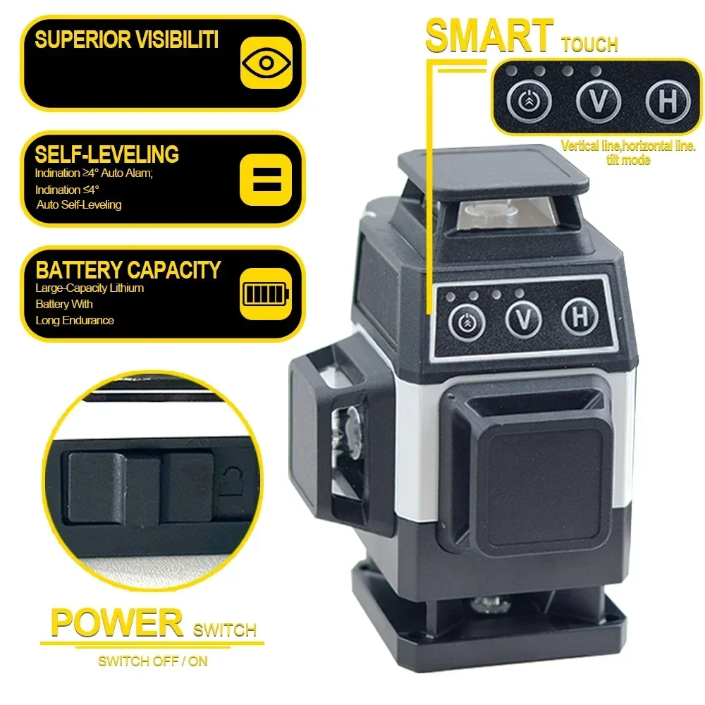 16-lijns laserniveau 4D zelfni - Laser Level 16 Lines 4D Green recensie en prijs