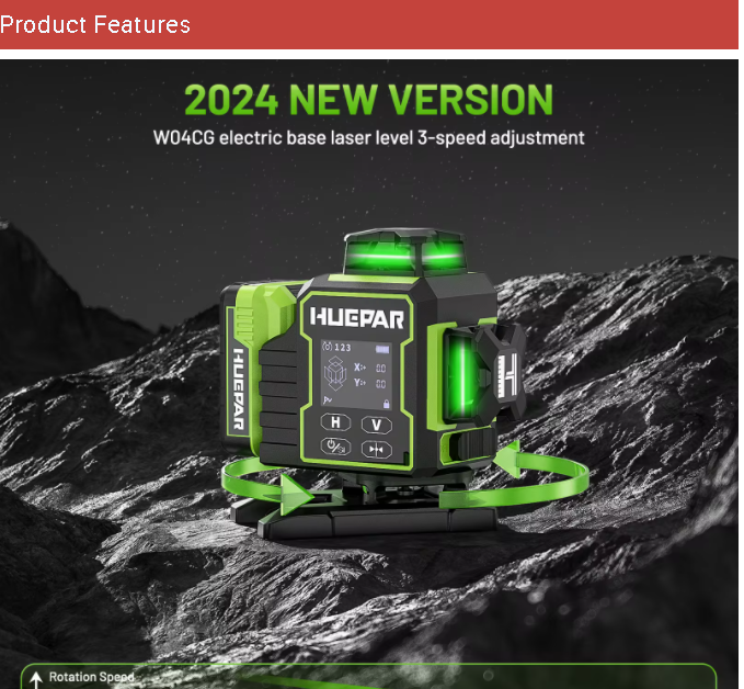 2026 Huepar W04CG Groene Laser - Laser Level 16 Lines 4D Green recensie en prijs