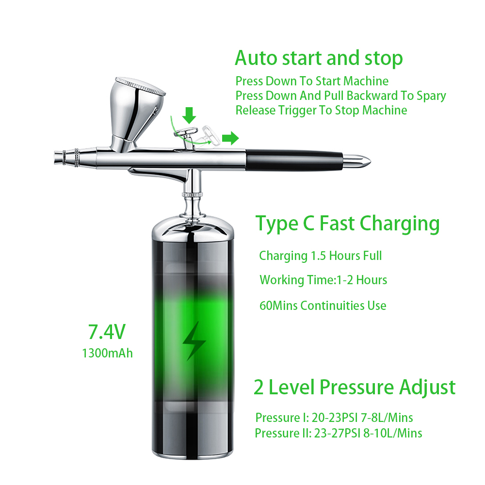 Draadloze Draagbare Airbrush C - Airbrush Kit With Mini Compressor recensie en prijs