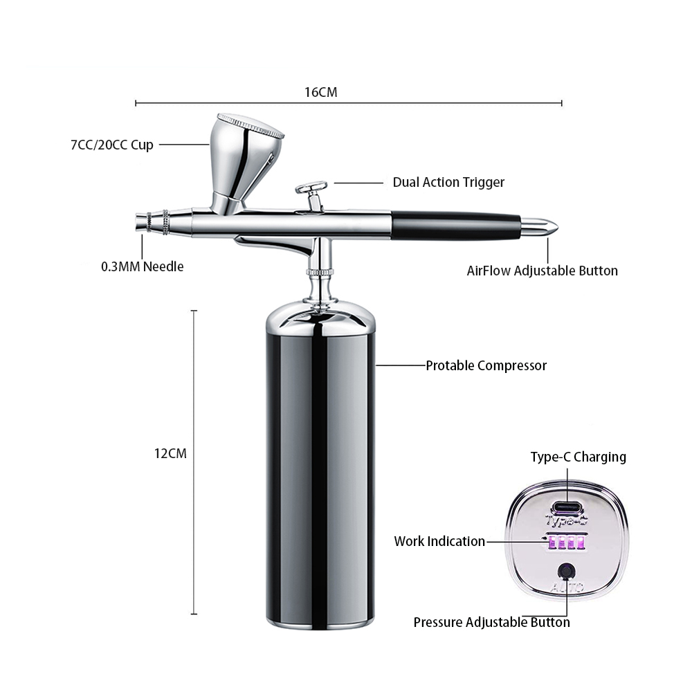 Draadloze Draagbare Airbrush C - Airbrush Kit With Mini Compressor recensie en prijs