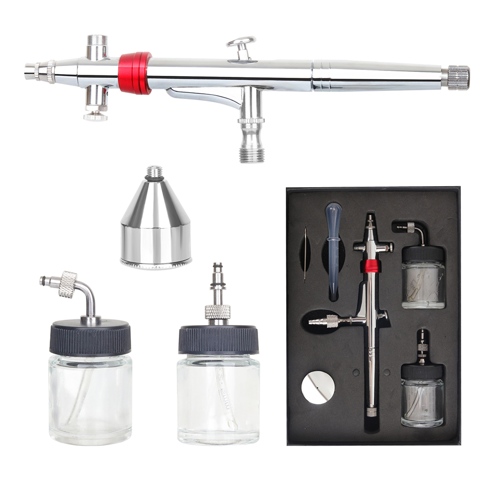 Hoge capaciteit dubbele actie  - Airbrush Kit With Mini Compressor recensie en prijs