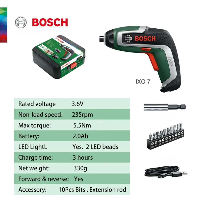 Bosch IXO7 Multifunctionele El - Electric Screwdriver Rechargeable Usb recensie en prijs