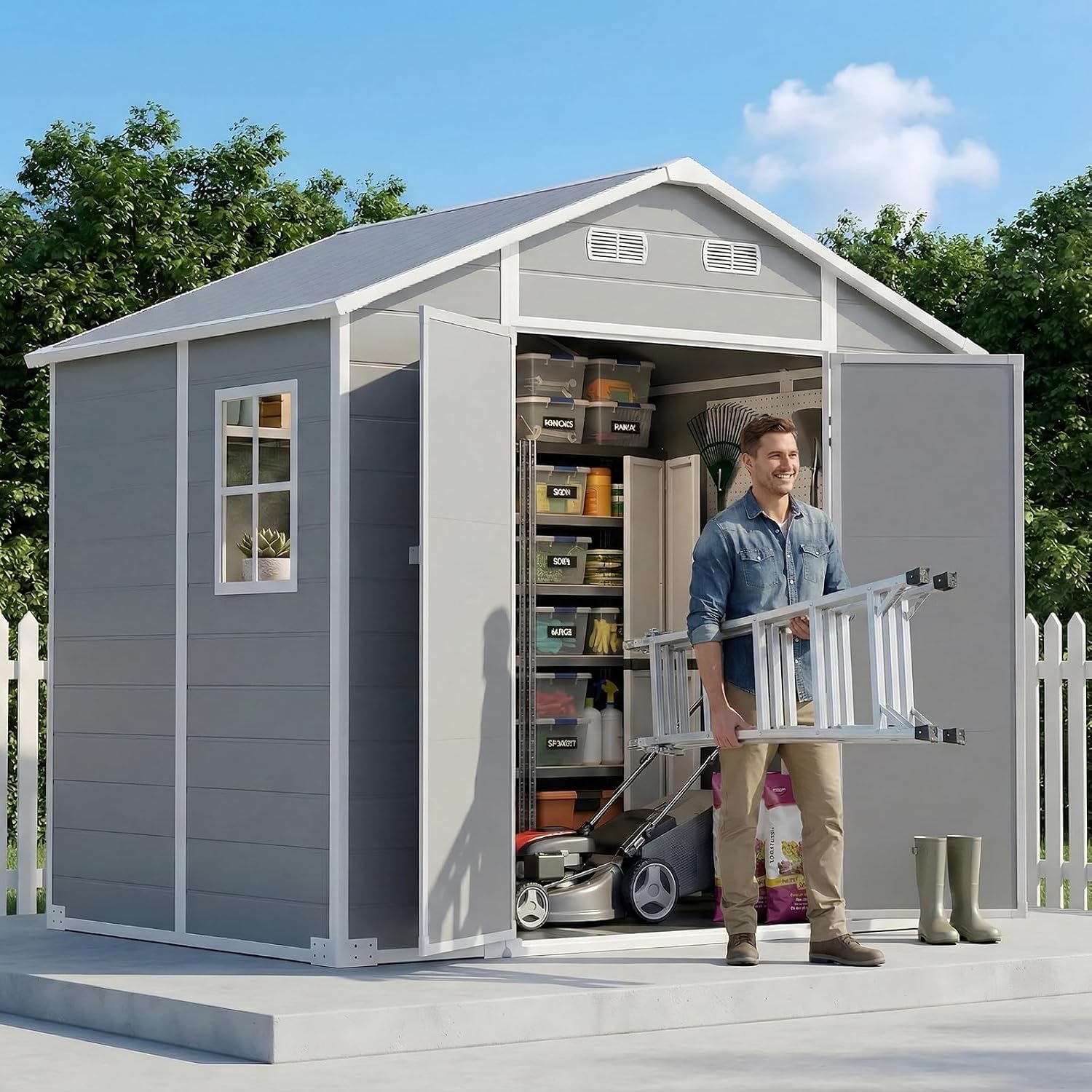 8×6 FT Buitenberging met vloer - Garden Tools recensie en prijs