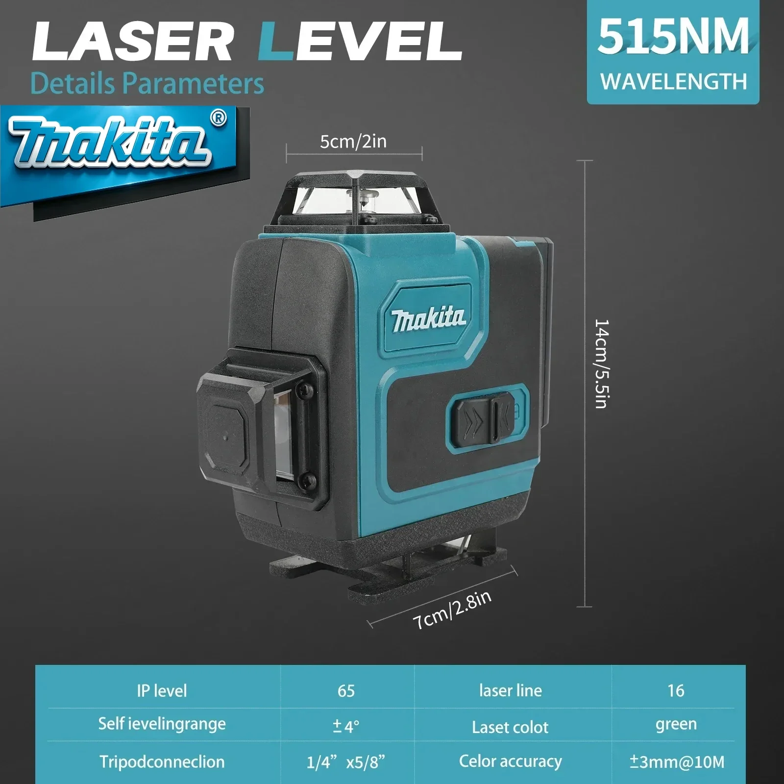 5.0Ah Max Makita 40V-accu, Mak - Laser Level 16 Lines 4D Green recensie en prijs