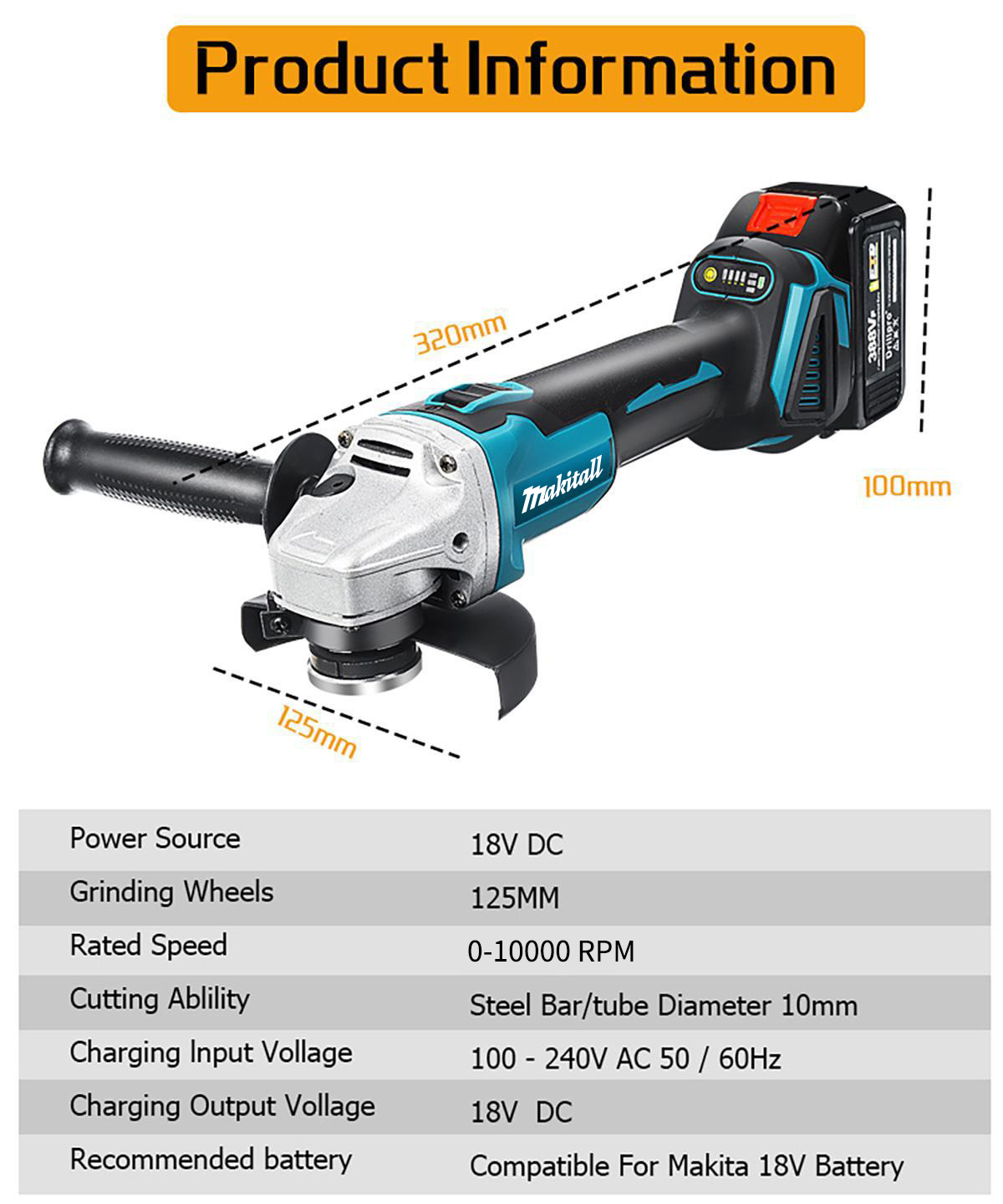21V borstelloze haakse slijper - Brushless Angle Grinder Battery Powered recensie en prijs